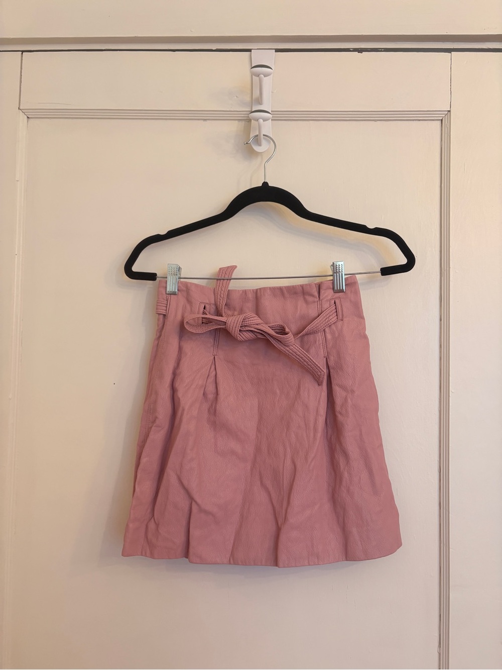 Free People Dusty Rose Tie-Waist Mini Skirt